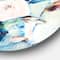 Designart - Abstract Pink Flowers Farmhouse Waterpainting - Farmhouse Metal Circle Wall Art
